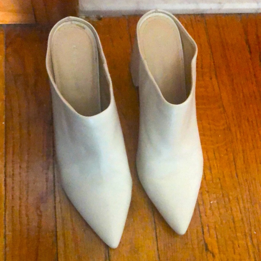 White Marc Fisher mules
